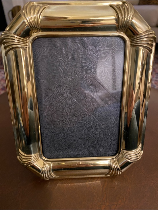 Other - Elegant Gold Metal Picture Frame • 3” x 4-1/2” Opening